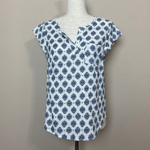 Saint Tropez West Brocade Patterned Linen Blouse